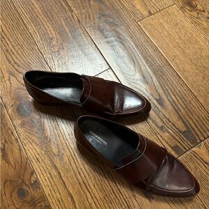 Vagabond Burgundy Leather Penny Loafers for women